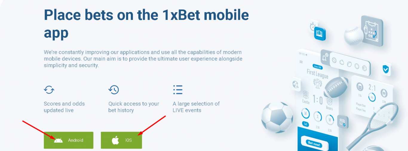 1xbet download mobile