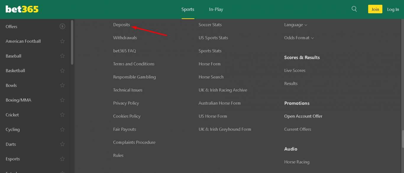 Bet365 deposit methods